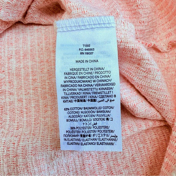 Boden Pink Red White Ruffled Off Shoulder Ribbed Top Blouse Seersucker Stripe 6 - Picture 8 of 9